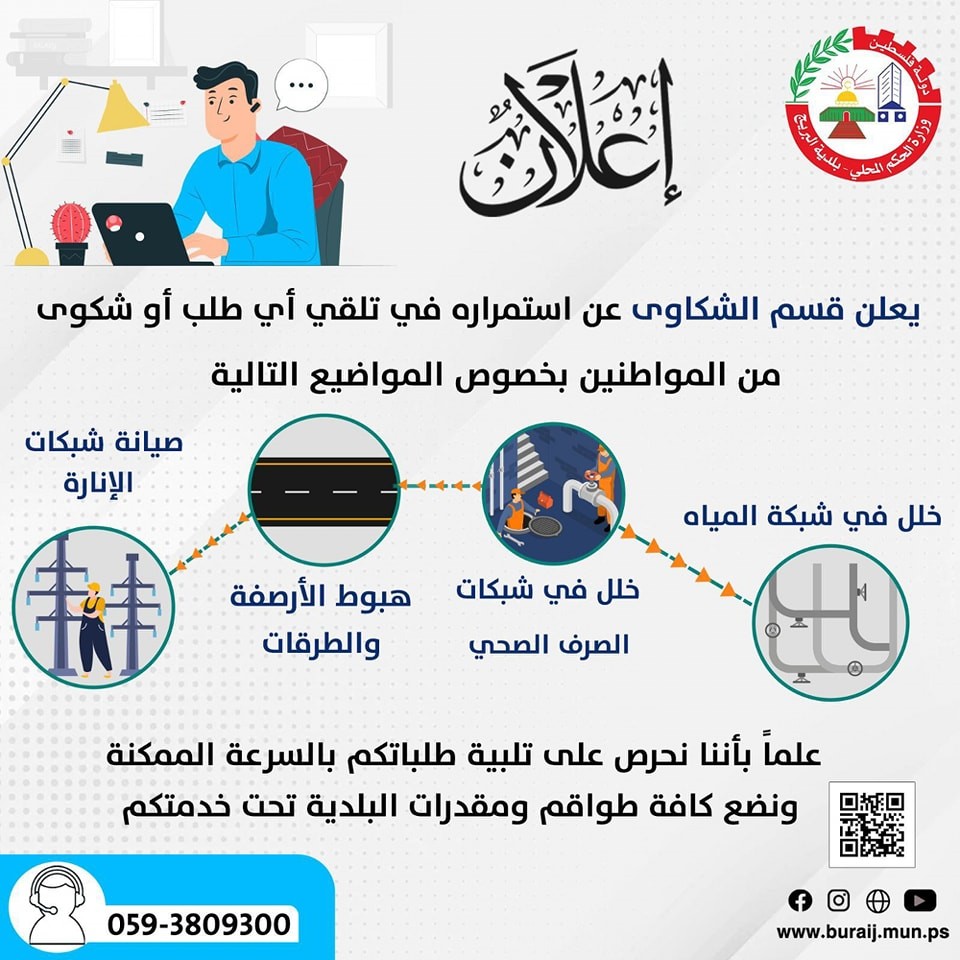 اعلان من قسم الشكاوى